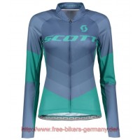 2018 Scott RC PRO ensign blau Damen Fahrradtrikot Langarm