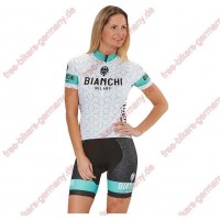 Profiteam 2018 Bianchi Milano Nevola Weiß Damen Fahrradbekleidung Trikot Kurzarm+Radhose 45168DM