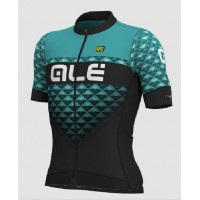 Fahrradbekleidung Radsport 2020 Ale PR-S Hexa Trikot Kurzarm Outlet schwarz-türkis L13351319-02