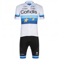 Fahrradbekleidung Radsport 2020 COFIDIS EU Champion Elia Viviani Radbekleidung Satz Trikot Kurzarm+Fahrradhose Set Outlet