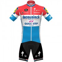 Fahrradbekleidung Radsport 2020 DECEUNINCK QUICK-STEP Luxembourgian Champion Radbekleidung Satz Trikot Kurzarm+Fahrradhose Set