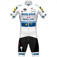 Fahrradbekleidung Radsport 2020 DECEUNINCK QUICK-STEP European Champion Radbekleidung Satz Trikot Kurzarm+Fahrradhose Set Outl