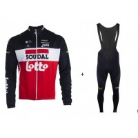 Fahrradbekleidung Radsport 2020 LOTTO SOUDAL Trikot Langarm+ Trägerhosen Set