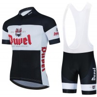 Fahrradbekleidung Radsport 2020 Duvel Beer Radbekleidung Satz Trikot Kurzarm+Trägerhosen Set Outlet Schwarz GNEKE