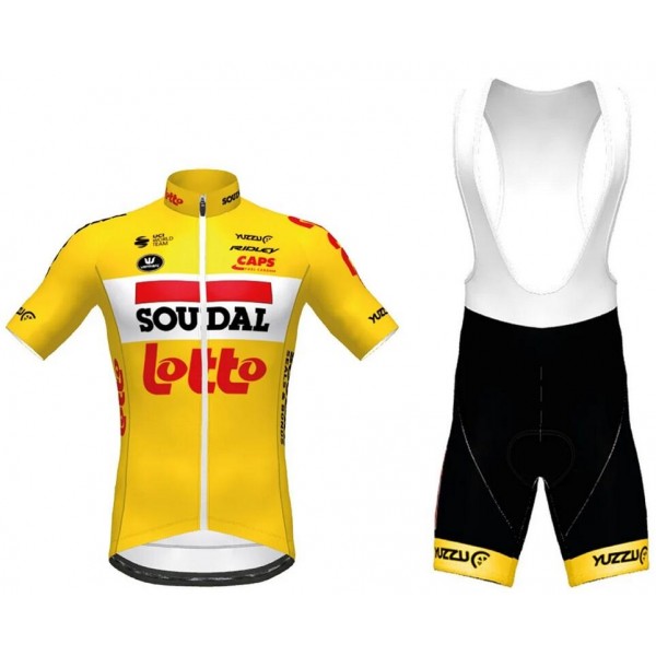 Fahrradbekleidung Radsport 2020 Lotto Soudal TdF Radbekleidung Satz Trikot Kurzarm+Trägerhosen Set Outlet Gelb E4IMG Fahrradbekleidung Radsport 2020 Lotto Soudal TdF Radbekleidung Satz Trikot Kurzarm+Trägerhosen Set Outlet Gelb E4IMG