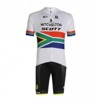 Fahrradbekleidung Radsport 2020 Team MITCHELTON SCOTT South African Champion Radbekleidung Satz Trikot Kurzarm+Trägerhosen S