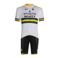 Fahrradbekleidung Radsport 2020 MITCHELTON SCOTT Australian Champion Radbekleidung Satz Trikot Kurzarm+Trägerhosen Set Outle
