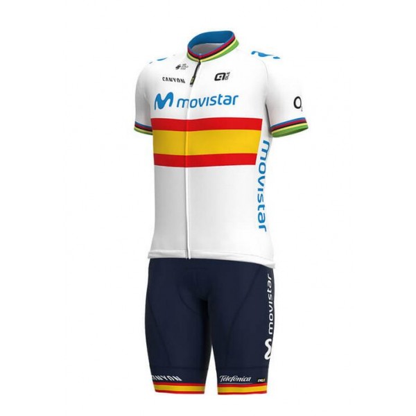 Fahrradbekleidung Radsport 2020 MOVISTAR TEAM Spanish Champion Radbekleidung Satz Trikot Kurzarm+Trägerhosen Set Outlet ZL4N Fahrradbekleidung Radsport 2020 MOVISTAR TEAM Spanish Champion Radbekleidung Satz Trikot Kurzarm+Trägerhosen Set Outlet ZL4N