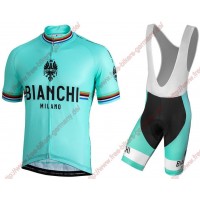 Profiteams BIANCHI MILANO New Pride Radbekleidung Satz Trikot Kurzarm+Trägerhosen Set Outlet