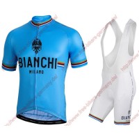 Profiteams BIANCHI MILANO New Pride blue Radbekleidung Satz Trikot Kurzarm+Trägerhosen Set Outlet