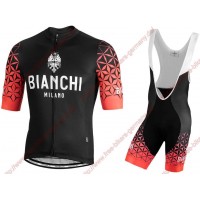Profiteams BIANCHI MILANO Pedaso red Radbekleidung Satz Trikot Kurzarm+Trägerhosen Set Outlet