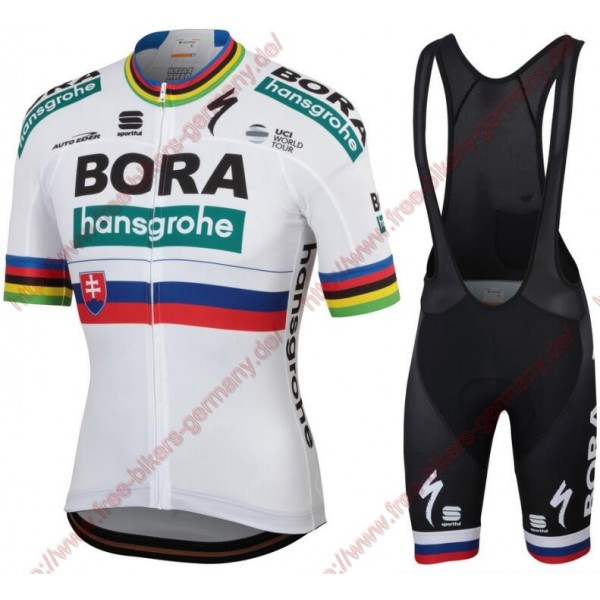 Profiteams Bora Hansgrohe 2019 Slovak champion Radbekleidung Satz Trikot Kurzarm+Trägerhosen Set Outlet