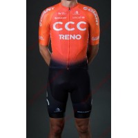 Profiteams CCC Team Reno Orange 2019 Radbekleidung Satz Trikot Kurzarm+Trägerhosen Set Outlet