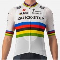 Quick Step-Alpha Vinyl Straßenrad Weltmeister Regenbogentrikot 2022 Competizione Radtrikot kurzarm-Radsport-Profi-Team Quick Step-Alpha Vinyl Straßenrad Weltmeister Regenbogentrikot 2022 Competizione Radtrikot kurzarm-Radsport-Profi-Team