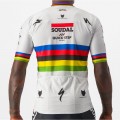 Soudal Quick-Step Straßenrad Weltmeister Regenbogentrikot 2023 Competizione Radtrikot kurzarm-Radsport-Profi-Team Soudal Quick-Step Straßenrad Weltmeister Regenbogentrikot 2023 Competizione Radtrikot kurzarm-Radsport-Profi-Team