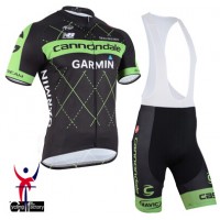 2015 Cannondale Garmin Radtrikot Kurzarm schwarz und Kurz Trägerhose RIXZ618
