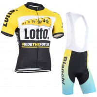 2015 Lotto Radtrikot Kurzarm und Bianchi Kurz Trägerhose KSRF210