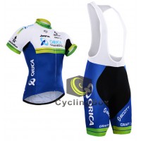 2015 ORICA GreenEDGE Fahrradbekleidung Satz Fahrradtrikot Kurzarm Trikot und Kurz Trägerhose ZXFR572