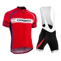 2015 Orbea Rot Fahrradbekleidung Satz Fahrradtrikot Kurzarm Trikot und Kurz Trägerhose QVCH644