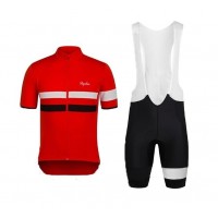 2015 Rapha Rote Fahrradbekleidung Satz Fahrradtrikot Kurzarm Trikot und Kurz Trägerhose CHVU587
