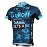 2015 Saxo Bank Tinkoff Radtrikot Kurzarm Camouflage Blau GJPR286