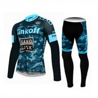 2015 Saxo bank tinkoff Fahrradbekleidung Radtrikot Satz Langarm und Lange Fahrradhose YKSV565