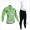 2015 Tour de France vert Fahrradbekleidung Radtrikot Satz Langarm und Lange Trägerhose PXUA121