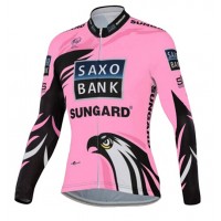 2015 Saxo Bank Sungard Damen Fahrradtrikot Langarm CDWH359