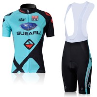 2010 Damen subaru Fahrradbekleidung Satz Fahrradtrikot Kurzarm Trikot und Kurz Trägerhose FCYW425