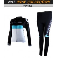 2012 Damen TREK Cycling Fahrradbekleidung Radtrikot Satz Langarm und Lange Fahrradhose FDRJ196