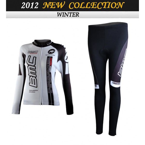 2012 Damen BMC Cycling Fahrradbekleidung Radtrikot Satz Langarm und Lange Fahrradhose FGEM223