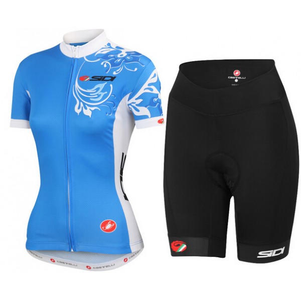 2015 SIDI Damen blau Radbekleidung Radtrikot Kurzarm und Fahrradhosen Kurz TEKD945 2015 SIDI Damen blau Radbekleidung Radtrikot Kurzarm und Fahrradhosen Kurz TEKD945
