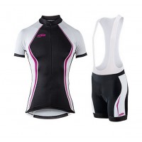 2015 KTM Damen pourpre Fahrradbekleidung Satz Fahrradtrikot Kurzarm Trikot und Kurz Trägerhose ZYPJ431