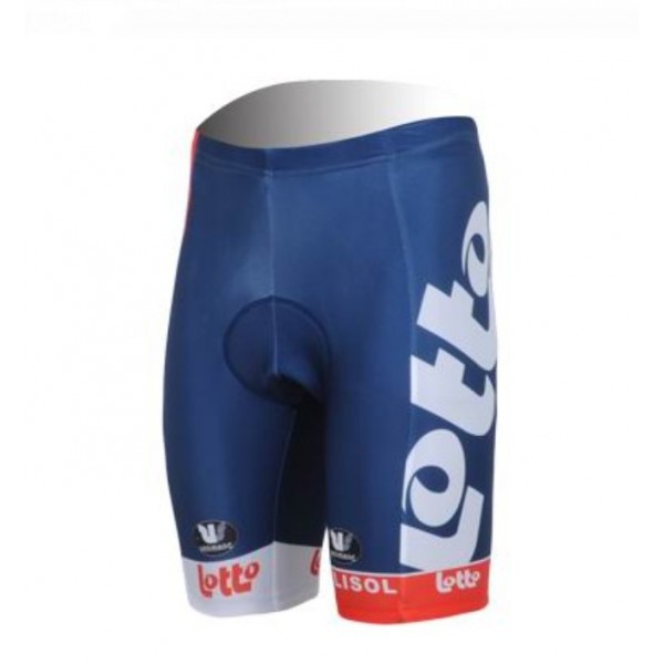 2013 Lotto Belisol Kurz Radhose Blau Weiß QCGA607