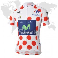 Movistar Tour de France Gepunktetes Trikot Radtrikot Kurzarm ALBR820