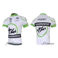 2012 Shimano 1t4iRadtrikot Kurzarm Weiß Grün CJVF155