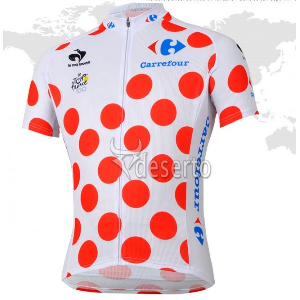 Tour de France le coq sportif Gepunktetes Trikot Radtrikot Kurzarm NYYK357 Tour de France le coq sportif Gepunktetes Trikot Radtrikot Kurzarm NYYK357