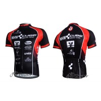 2012 MHW Cube Racing Team Radtrikot KurzarmRot Schwarz RJDD616
