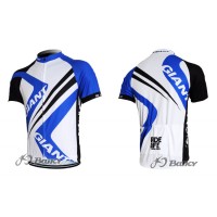 2012 Giant Ride Life Radtrikot Kurzarm Weiß Blau VRXB264