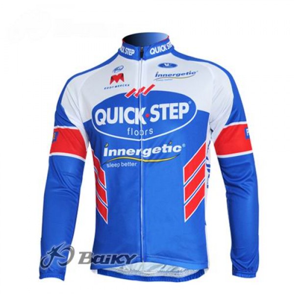 Omega Pharma-Quick Step innergetic Fahrradtrikot Langarm Blau Weiß OGNO507 Omega Pharma-Quick Step innergetic Fahrradtrikot Langarm Blau Weiß OGNO507