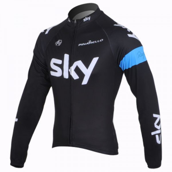 2013 Team Sky Fahrradtrikot Langarm Schwarz Blau WPOK341 2013 Team Sky Fahrradtrikot Langarm Schwarz Blau WPOK341