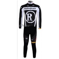 RadioShack Trek Nissan Livestrong Fahrradtrikot Langarm Weiß Schwarz Gelb ZFTL398