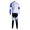 Pinarello Pro Team Radbekleidung Satz Fahrradtrikot Langarm und Lang Radhose Weiß Blau HAZP577
