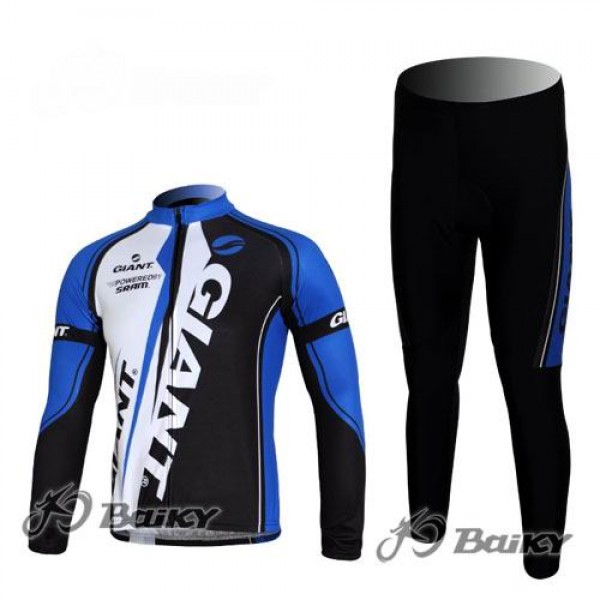 Giant Sram Pro Team Radbekleidung Satz Fahrradtrikot Langarm und Lang Radhose Blau Weiß Schwarz UIBO777 Giant Sram Pro Team Radbekleidung Satz Fahrradtrikot Langarm und Lang Radhose Blau Weiß Schwarz UIBO777