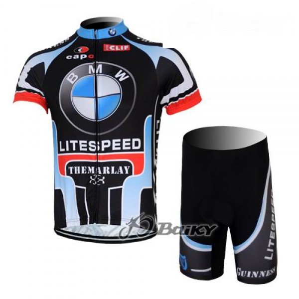 Litespeed BMW Radbekleidung Radtrikot Kurzarm und Fahrradhosen Kurz Blau Schwarz GWMA375 Litespeed BMW Radbekleidung Radtrikot Kurzarm und Fahrradhosen Kurz Blau Schwarz GWMA375