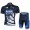 2013 Saxo Bank Tinkoff Pro Team Radtrikot Kurzarm und Kurz Radhose Kits Dunkel Blau MDZF139
