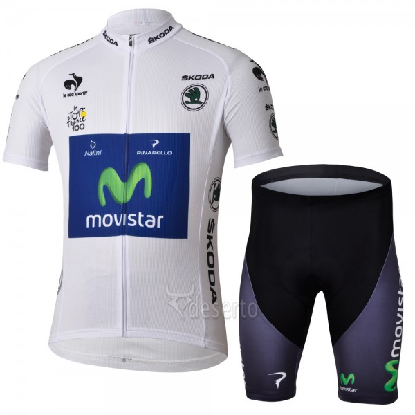 Movistar Tour de France Weißen Trikots Radbekleidung Radtrikot Kurzarm und Fahrradhosen Kurz SERQ762 Movistar Tour de France Weißen Trikots Radbekleidung Radtrikot Kurzarm und Fahrradhosen Kurz SERQ762
