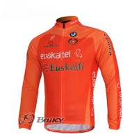 Euskaltel-Euskadi Pro Team Fahrradtrikot Langarm Orange TIKC302