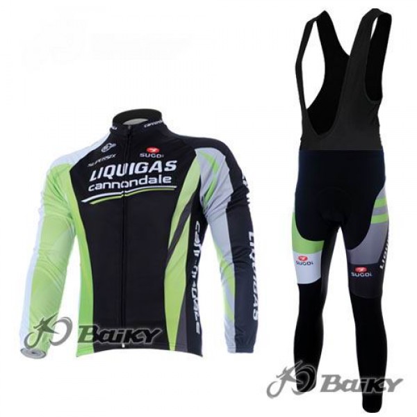 Liquigas Cannondale Pro Team Fahrradbekleidung Radtrikot Satz Langarm und Lange Trägerhose Schwarz Grün XXDP136 Liquigas Cannondale Pro Team Fahrradbekleidung Radtrikot Satz Langarm und Lange Trägerhose Schwarz Grün XXDP136
