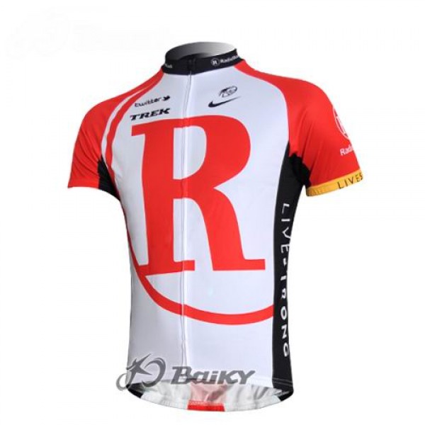 RadioShack Trek Pro Team Radtrikot Kurzarm Rot Weiß WHUU985